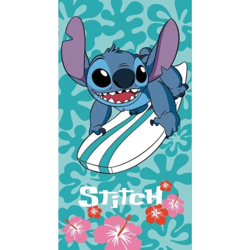 Disney Lilo és Stitch, A csillagkutya Surfing fürdőlepedő, strand törölköző 70x140cm (Fast Dry)