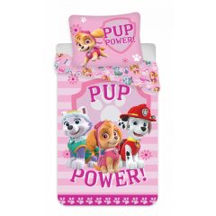   Mancs Őrjárat Pup Power Pink ágyneműhuzat 140×200cm, 70×90 cm microfibre