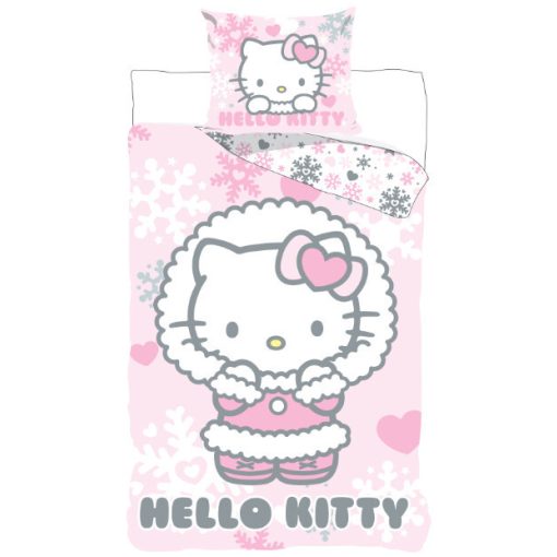 Hello Kitty Cozy Winter ágyneműhuzat 140×200cm, 70×90 cm