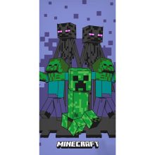 Minecraft Purple Attack fürdőlepedő, strand törölköző 70x140cm