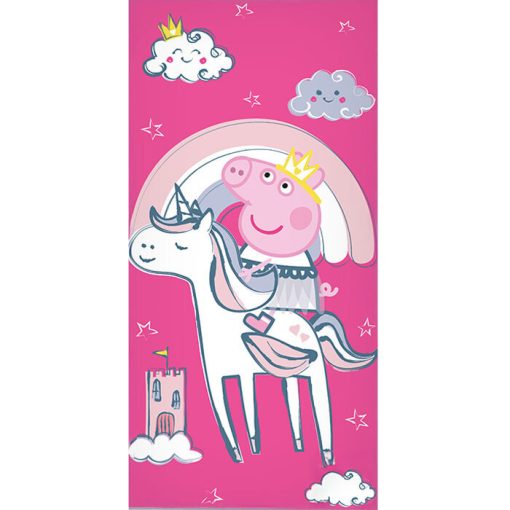 Peppa malac Unicorn fürdőlepedő, strand törölköző 70x140cm