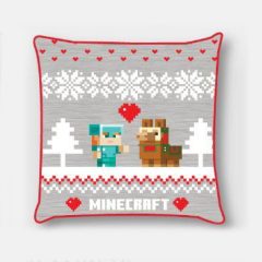 Minecraft Holiday Karácsony párnahuzat 40x40 cm Velúr