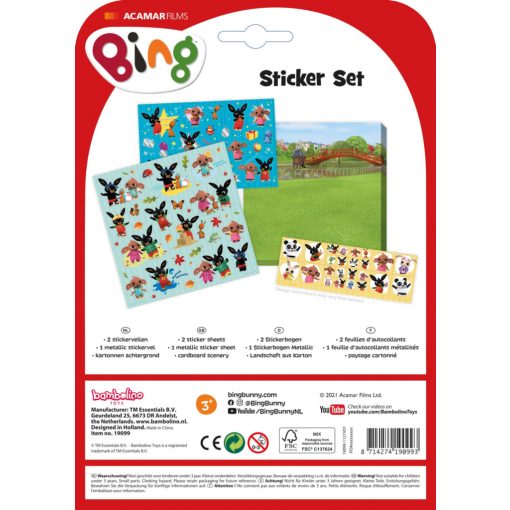 Bing Fun matrica szett