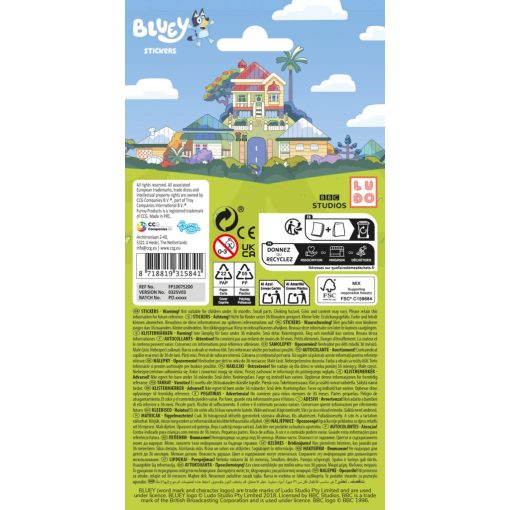 Bluey Bingo mini matrica szett