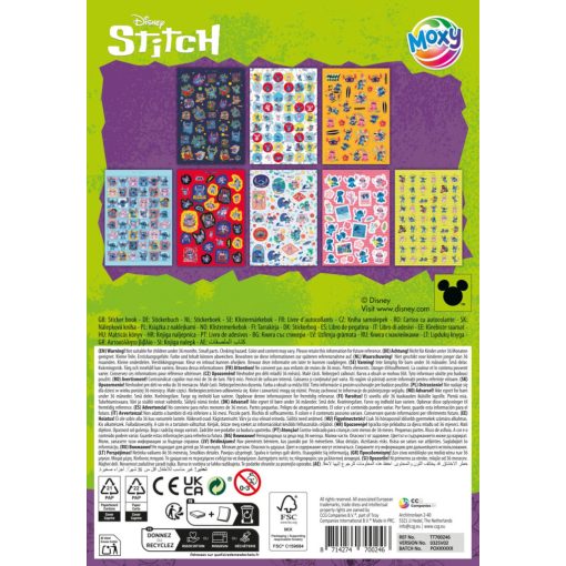 Disney Lilo és Stitch, A csillagkutya Extrovert csillámos matricás album 8 ív