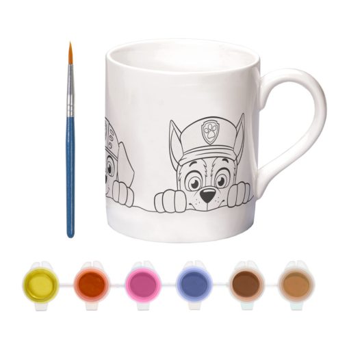 Mancs Őrjárat Team festhető porcelán bögre 235 ml Díszdobozban