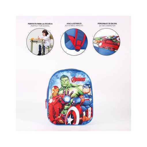 Bosszúállók Triple Force 3D hátizsák, táska 31 cm