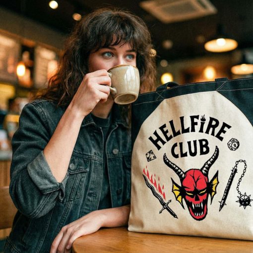 Stranger Things Hellfire Club shopping bag, bevásárlótáska 40 cm