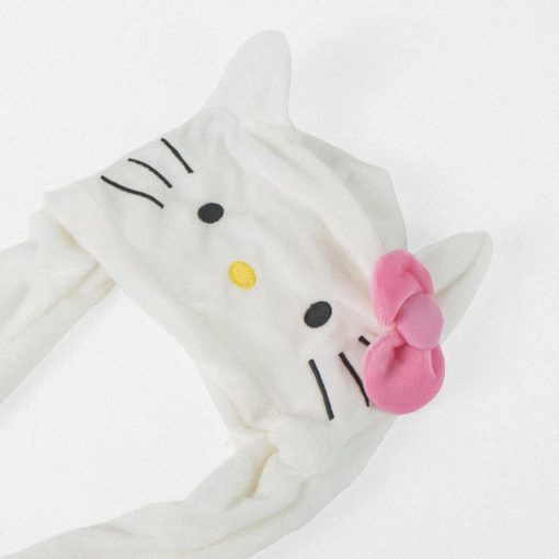 Hello Kitty White gyerek sapka mozgatható fülekkel