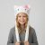 Hello Kitty White gyerek sapka mozgatható fülekkel