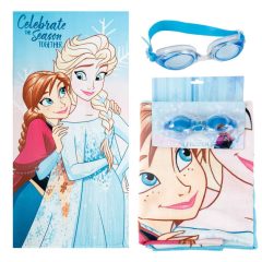   Disney Jégvarázs Celebrate törölköző és úszószemüveg szett