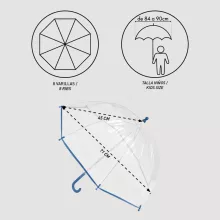 Disney Jégvarázs Sisterhood gyerek átlátszó esernyő Ø71 cm