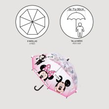 Disney Minnie Make Me Happy gyerek átlátszó esernyő Ø71 cm
