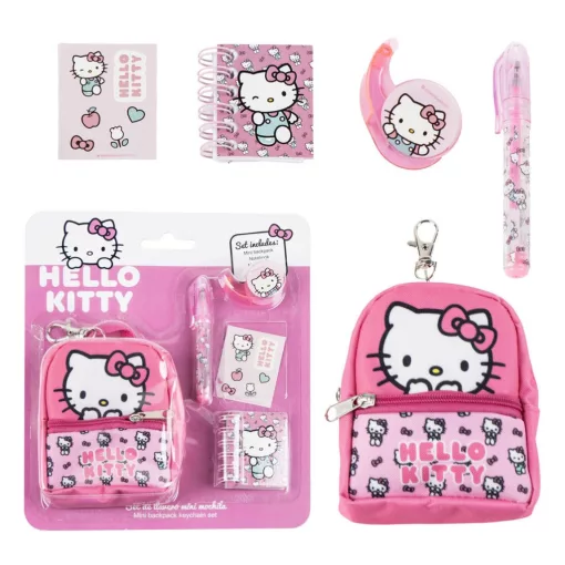 Hello Kitty Pink mini táska kulcstartó szett