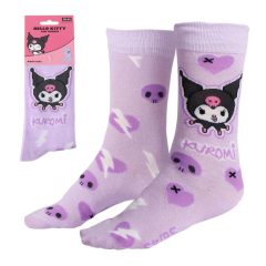   Hello Kitty Kuromi Purple felnőtt hosszú szárú zokni 36/43