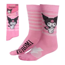 Hello Kitty Kuromi Pink felnőtt hosszú szárú zokni 36/43