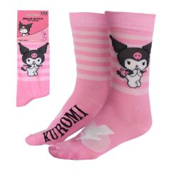 Hello Kitty Kuromi Pink felnőtt hosszú szárú zokni 36/43