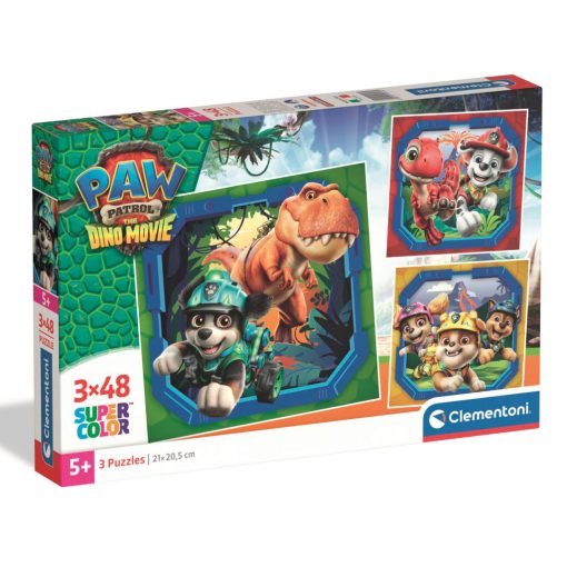 Mancs Őrjárat Dino Movie 3x48 db-os puzzle Clementoni