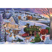 Karácsonyi Train 500 db-os Compact puzzle Clementoni