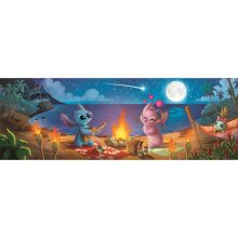Disney Lilo és Stitch, A csillagkutya Campfire 1000 db-os panorama Compact puzzle Clementoni