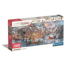 Karácsonyi falu Getting Ready 1000 db-os panorama puzzle Clementoni
