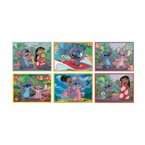 Disney Lilo és Stitch, A csillagkutya Funny Day mesekocka 12 db-os Clementoni
