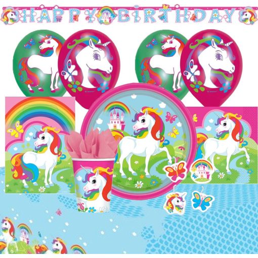 Unikornis Meadow party szett 56 db-os