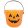 Halloween Tök Orange cukorka gyűjtő vödör 17x14 cm