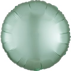 Zöld Silk Lustre Mint kör fólia lufi 43 cm