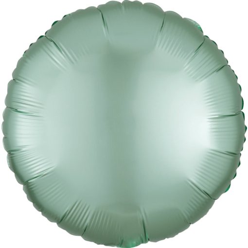 Zöld Silk Lustre Mint kör fólia lufi 43 cm