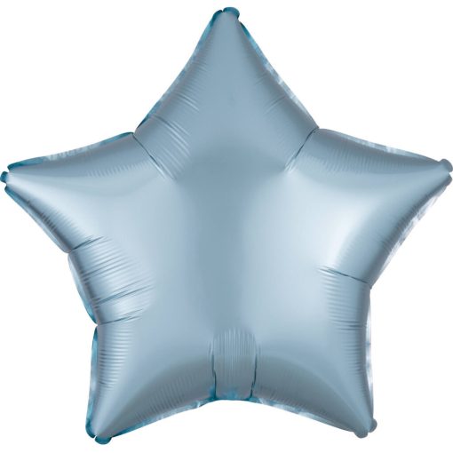 Kék Silk Lustre Pastel csillag fólia lufi 48 cm