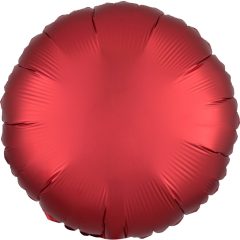 Piros Dark Red kör fólia lufi 43 cm