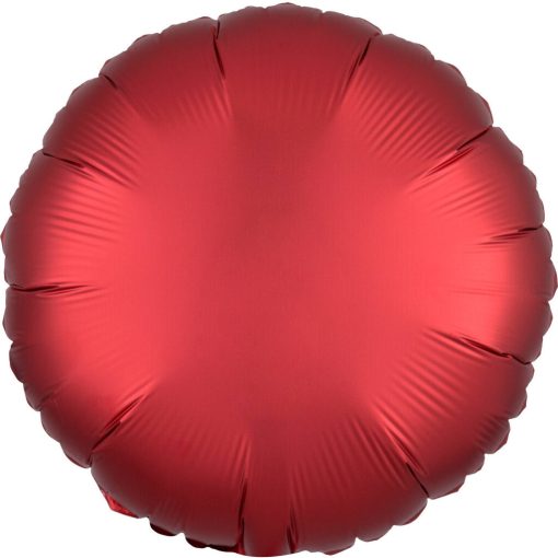 Piros Dark Red kör fólia lufi 43 cm