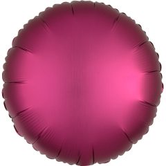 Gránátalma Silk Lustre kör fólia lufi 43 cm