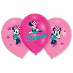 Disney Minnie Pink léggömb, lufi 6 db-os 11 inch (27,5 cm)