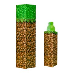 Minecraft Block műanyag kulacs csavaros kupakkal 650 ml