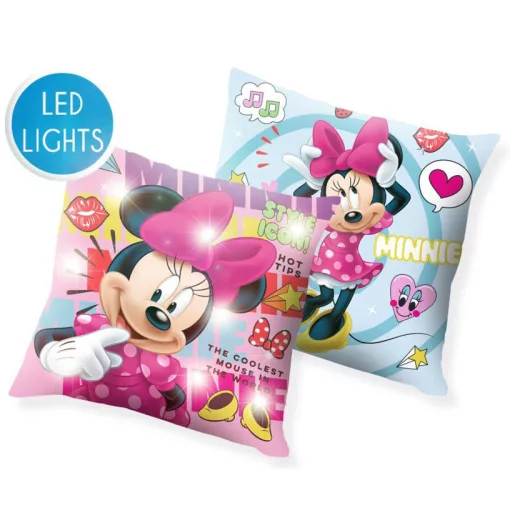 Disney Minnie Style Icon LED világító párna, díszpárna 40x40 cm
