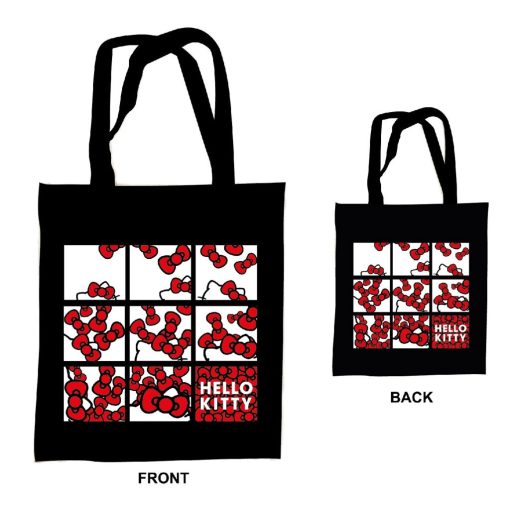 Hello Kitty Bows vászontáska, bevásárlótáska 44 cm
