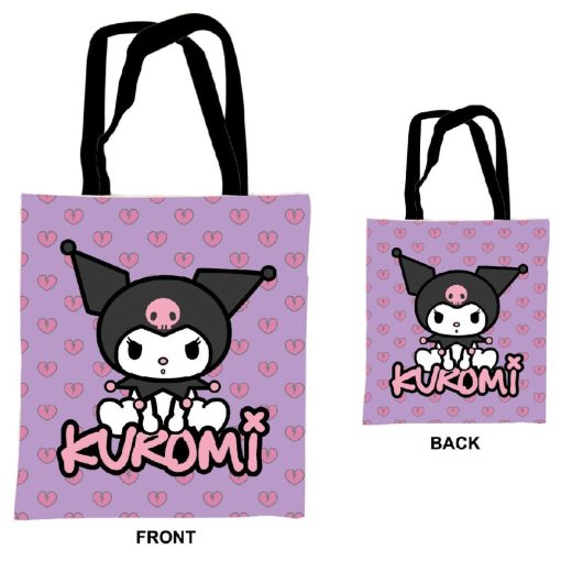 Hello Kitty Kuromi vászontáska, bevásárlótáska 44 cm