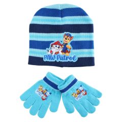 Mancs Őrjárat Team Winter gyerek sapka + kesztyű szett