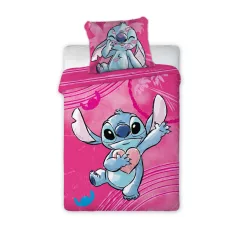   Disney Lilo és Stitch, A csillagkutya Heartbeat gyerek, ovis ágyneműhuzat 100×135 cm, 40×60 cm