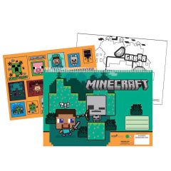   Minecraft Creepers Need Hugs A/4 spirál vázlatfüzet 40 lapos matricával