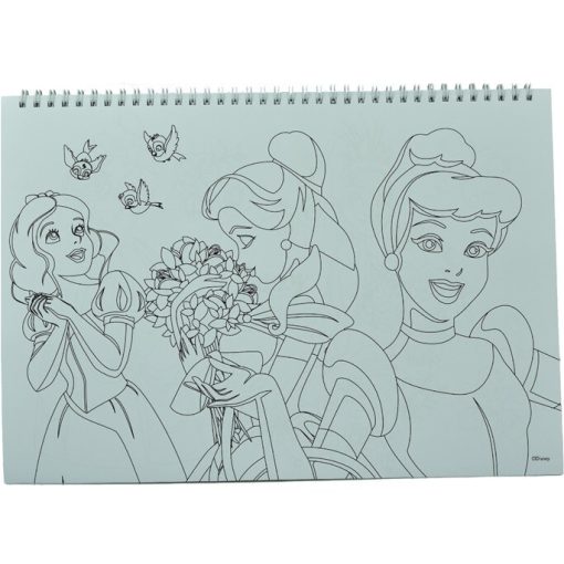 Disney Hercegnők Spring A/4 spirál vázlatfüzet 40 lapos matricával