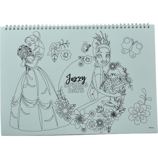 Disney Hercegnők Spring A/4 spirál vázlatfüzet 40 lapos matricával
