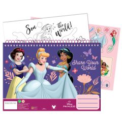   Disney Hercegnők Your World A/4 spirál vázlatfüzet 40 lapos matricával