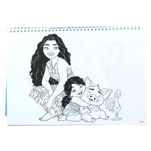 Disney Vaiana Together Again A/4 spirál vázlatfüzet 40 lapos matricával