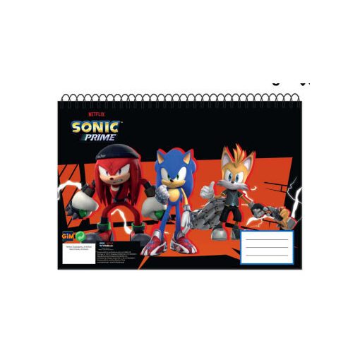 Sonic a sündisznó Get Me A/4 spirál vázlatfüzet, 30 lapos