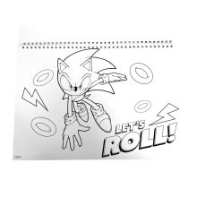 Sonic a sündisznó Speedy A/4 spirál vázlatfüzet 40 lapos matricával