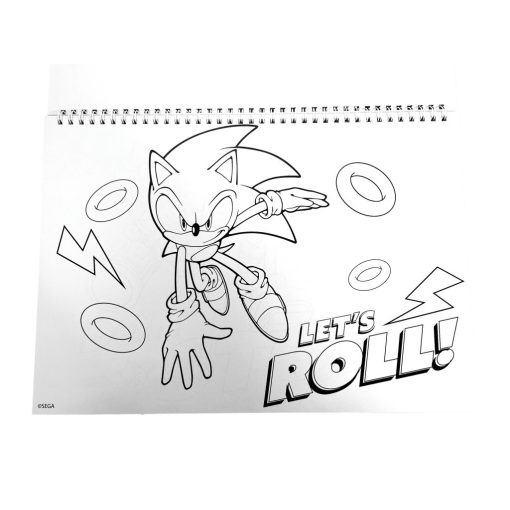 Sonic a sündisznó Speedy A/4 spirál vázlatfüzet 40 lapos matricával