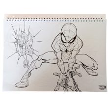 Pókember World of Webs A/4 spirál vázlatfüzet 40 lapos matricával